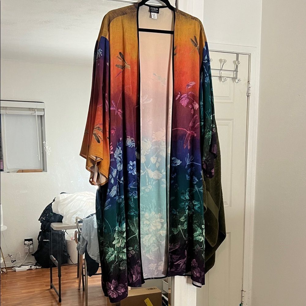 New CITRON Colorful Gradient rainbow Kimono XL